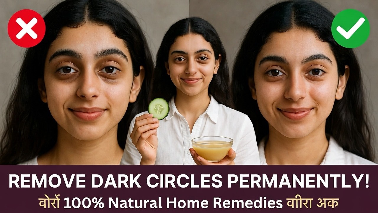 Remove Dark Circles PERMANENTLY |100% Natural Home Remedies 🇮🇳
