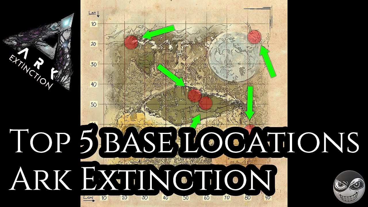 Top 5 base locations: Ark Extinction - best places to build (Large flat spots)