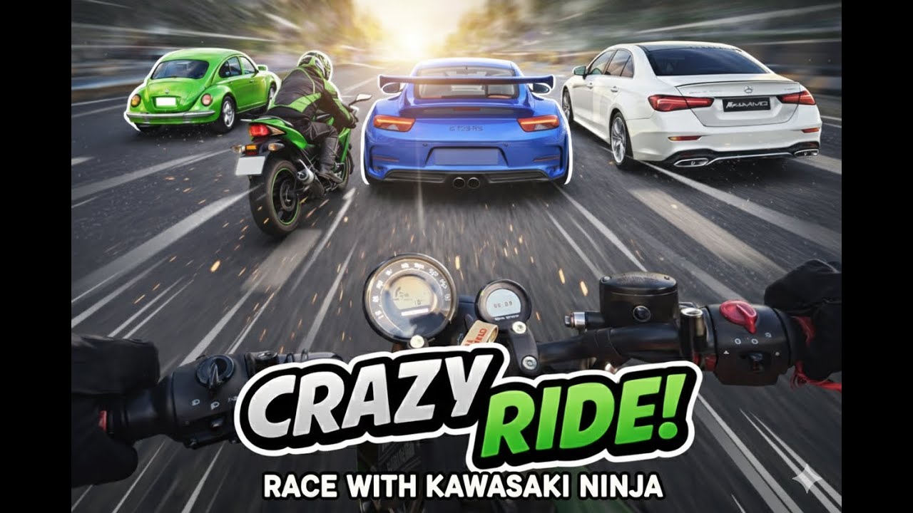CRAZY RIDE! 🏍️ Race with Kawasaki Ninja & Supercar Hunt in India! | ApexDrakhon