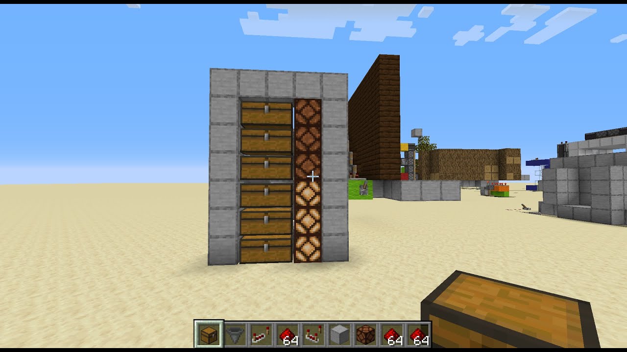 Minecraft storage silo with light indicator