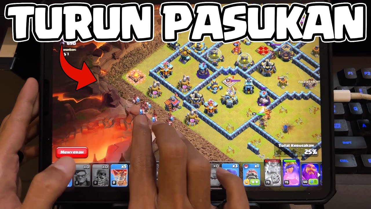 Caraku Turun Dan Kontrol Pasukan || HandCam Clash of Clans
