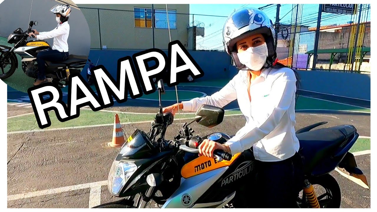 Quarta aula aprendendo sair com a moto na Rampa deixou a moto morrer 😭ep.4