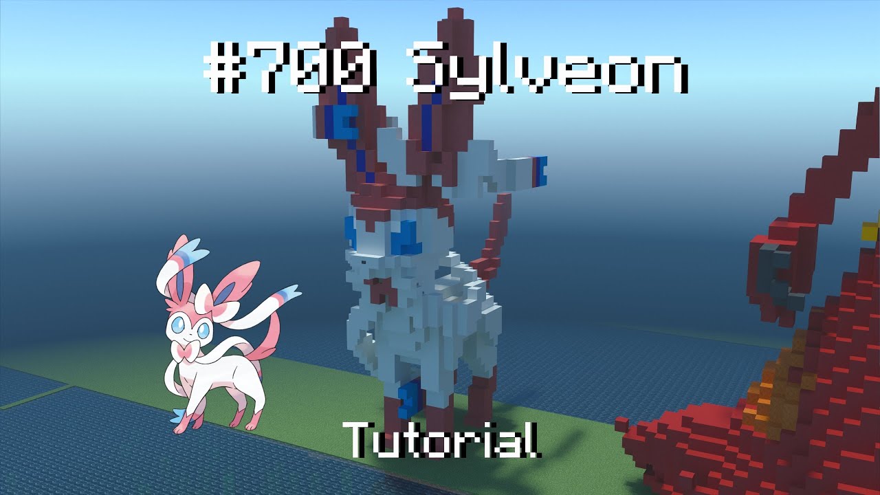 Как построить статую покемона Сильвеона в Minecraft (руководство)
