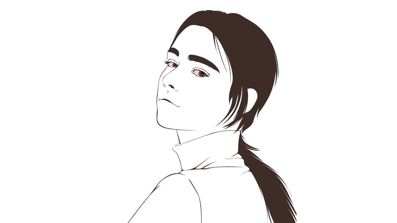 (WELCOME BACK!!) portrait beauty outline pentool in adobe illustrator