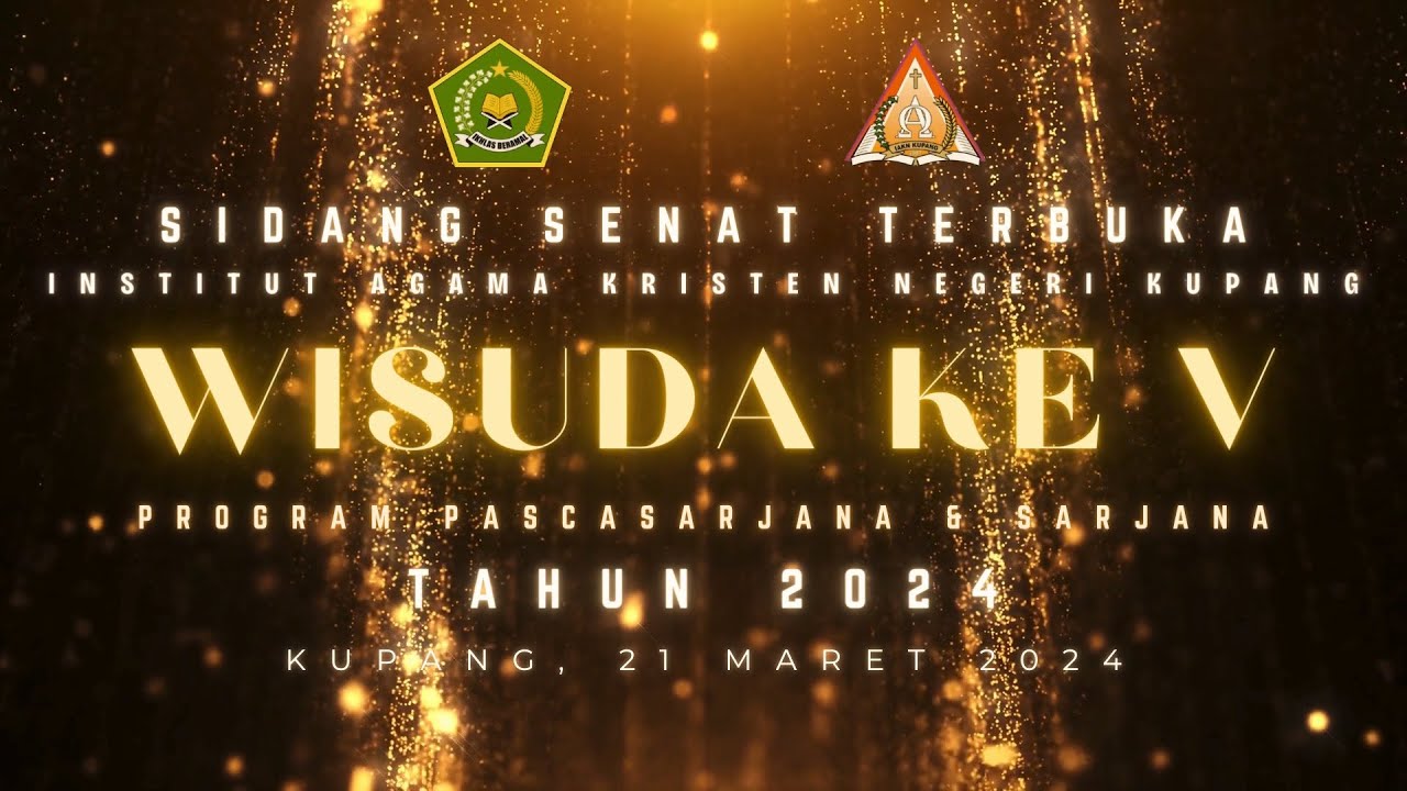 SIDANG SENAT TERBUKA INSTITUT AGAMA KRISTEN NEGERI KUPANG WISUDA KE V TAHUN 2024