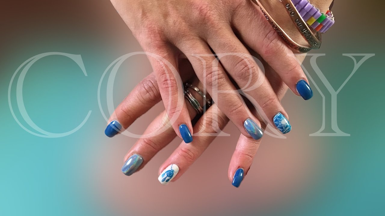 Monocolore Petrolio e Nocciola - nail art stamping
