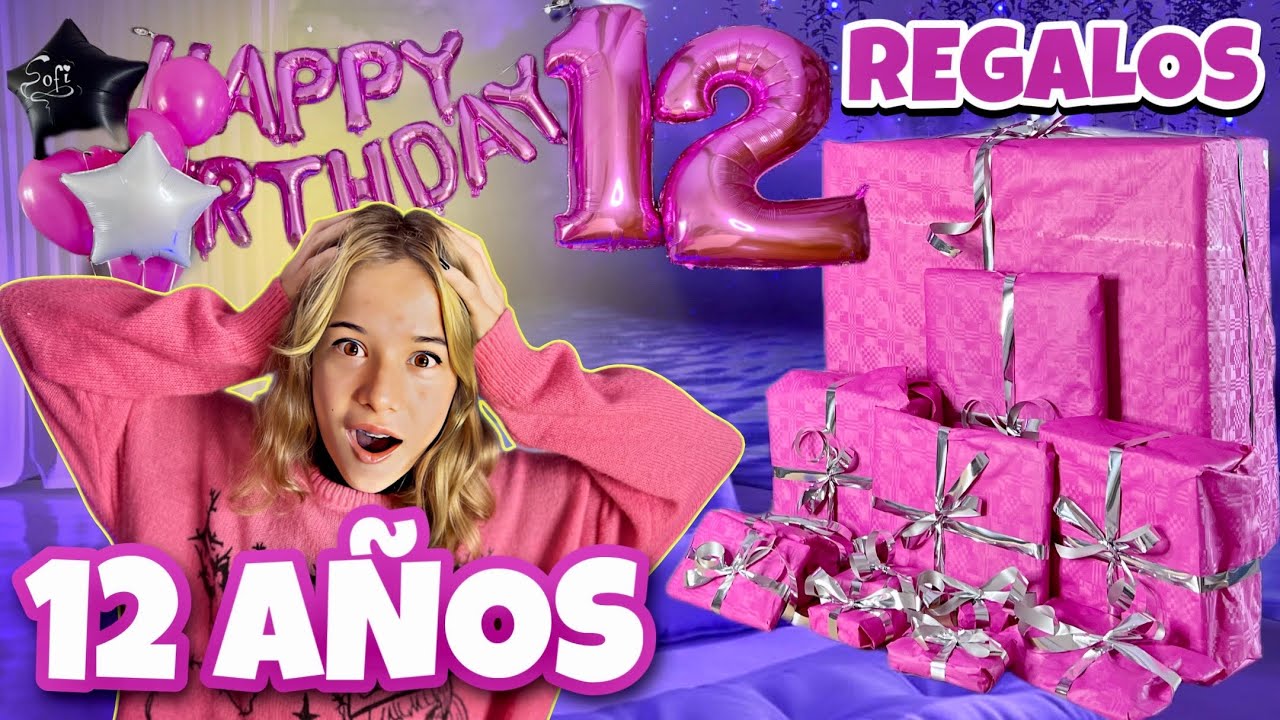 MI HERMANA ABRE 12 REGALOS POR SU CUMPLEAÑOS / Mika Sofi Vlog
