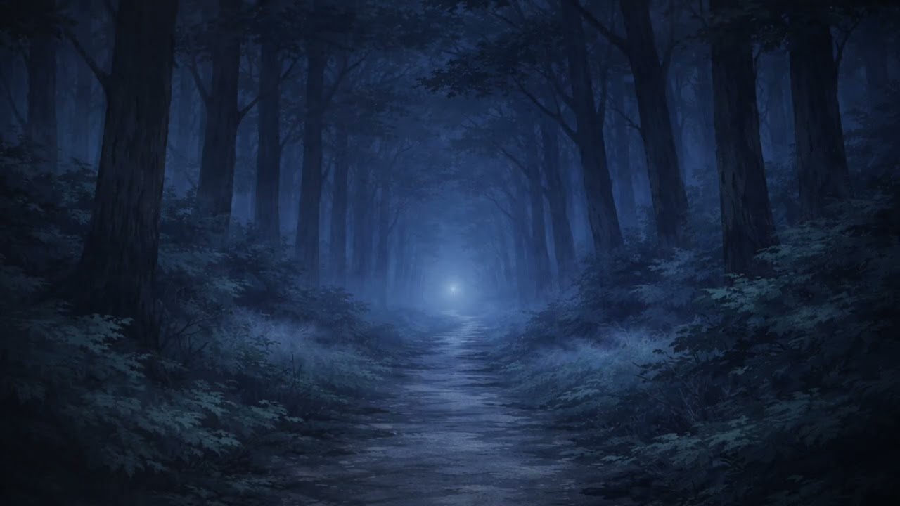 Deep Forest Night | Calm Path Ambience