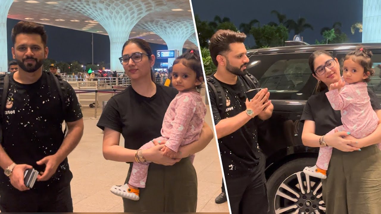 Mumbai Airport Diaries: Disha Parmar & Rahul Vaidya Get Clicked With Their Cute Little Daughter