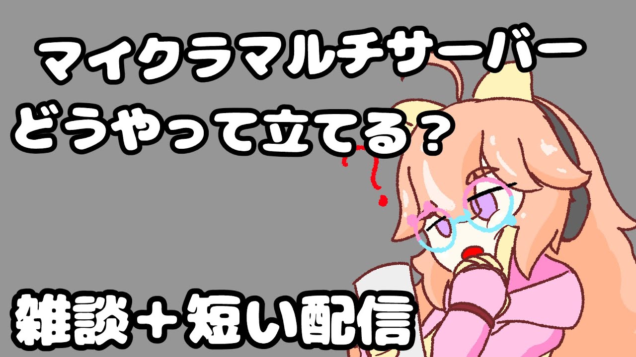 【雑談】マイクラのマルチサーバー、どうやって立てるのか？？初見さん大歓迎！！！【新人Vtuber/バ美肉】