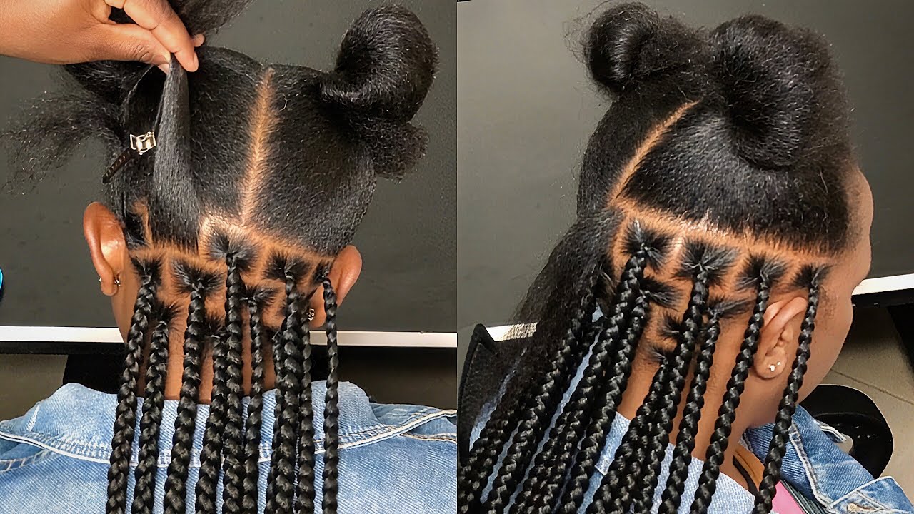 The Lazy Knotless Braids || EASY SIMPLE HAIRSTYLE @JANEILHAIRCOLLECTION 