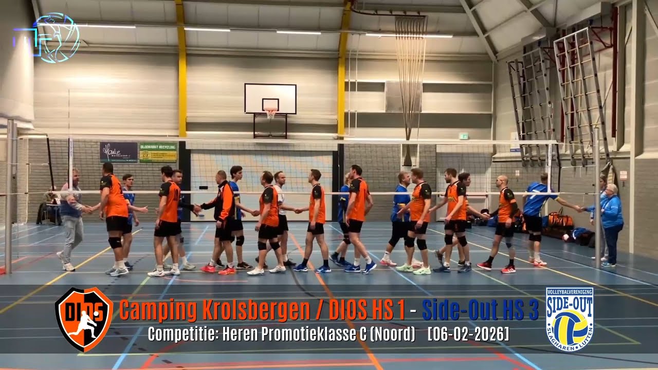 Volleybal Heren Promotieklasse C: Camping Krolsbergen / DIOS H1 - Side-Out H3 [06-02-2026]