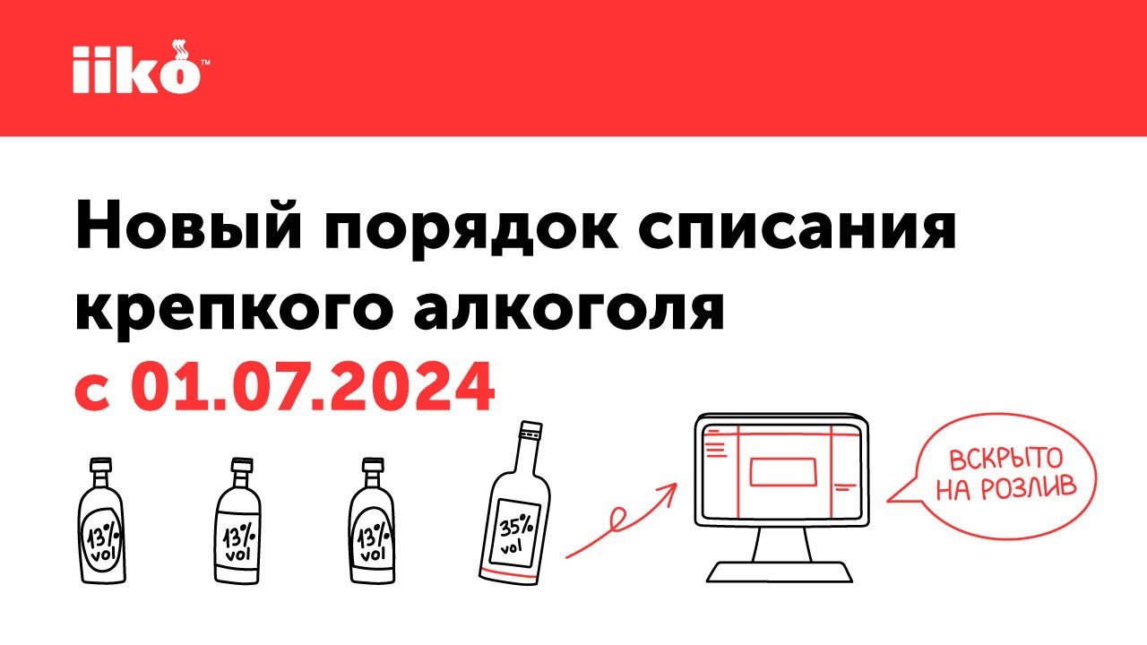 Новый порядок списания крепкого алкоголя с 01.07.2024: как это реализовано в iiko
