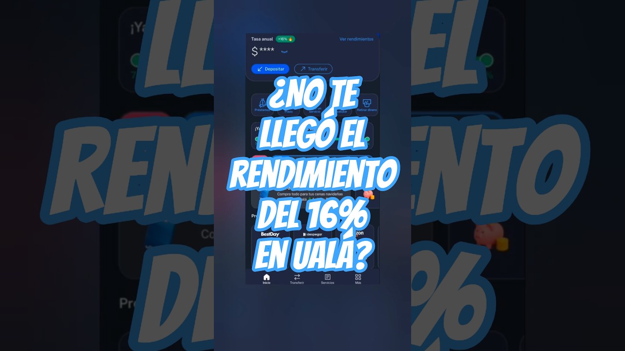 ❌ Ual&aacute; no est&aacute; pagando el 16% completo... #uala #bancodigital #tasaplus #inversionesmexico