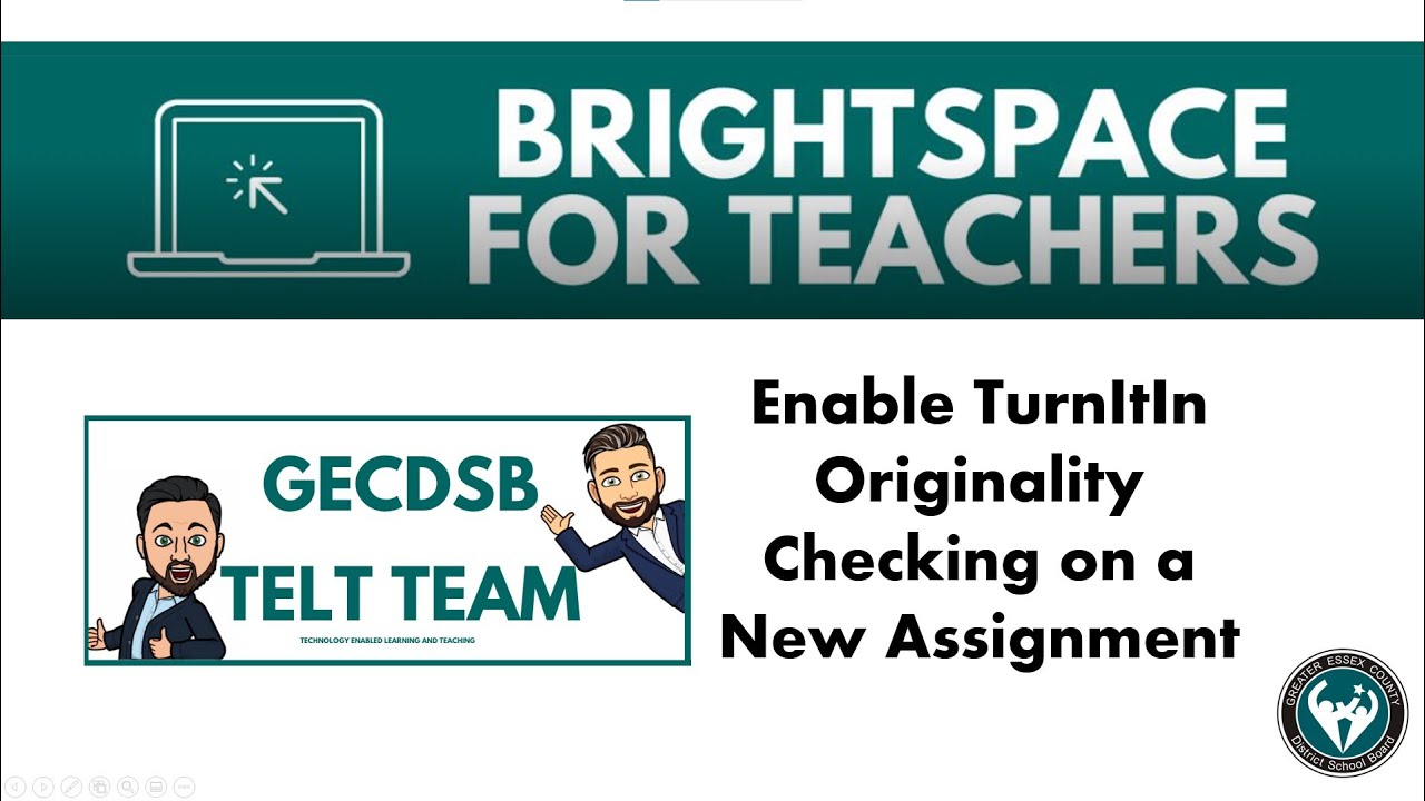 Enable TurnItIn for New Assignments in Brightspace