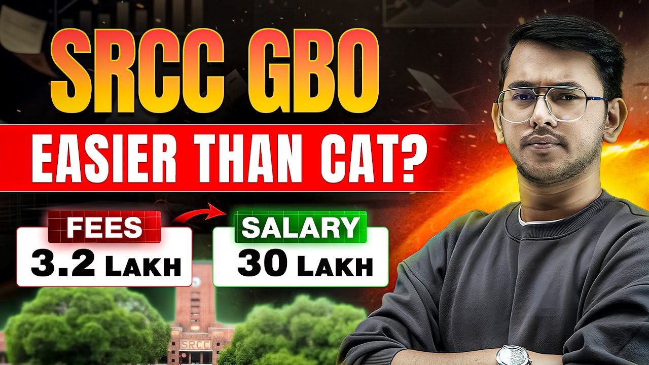 NO CAT! SRCC MBA💥| SRCC-GBO 2026: Fees, Cutoffs, Exam Date, Weightage & High Placements | SRCC
