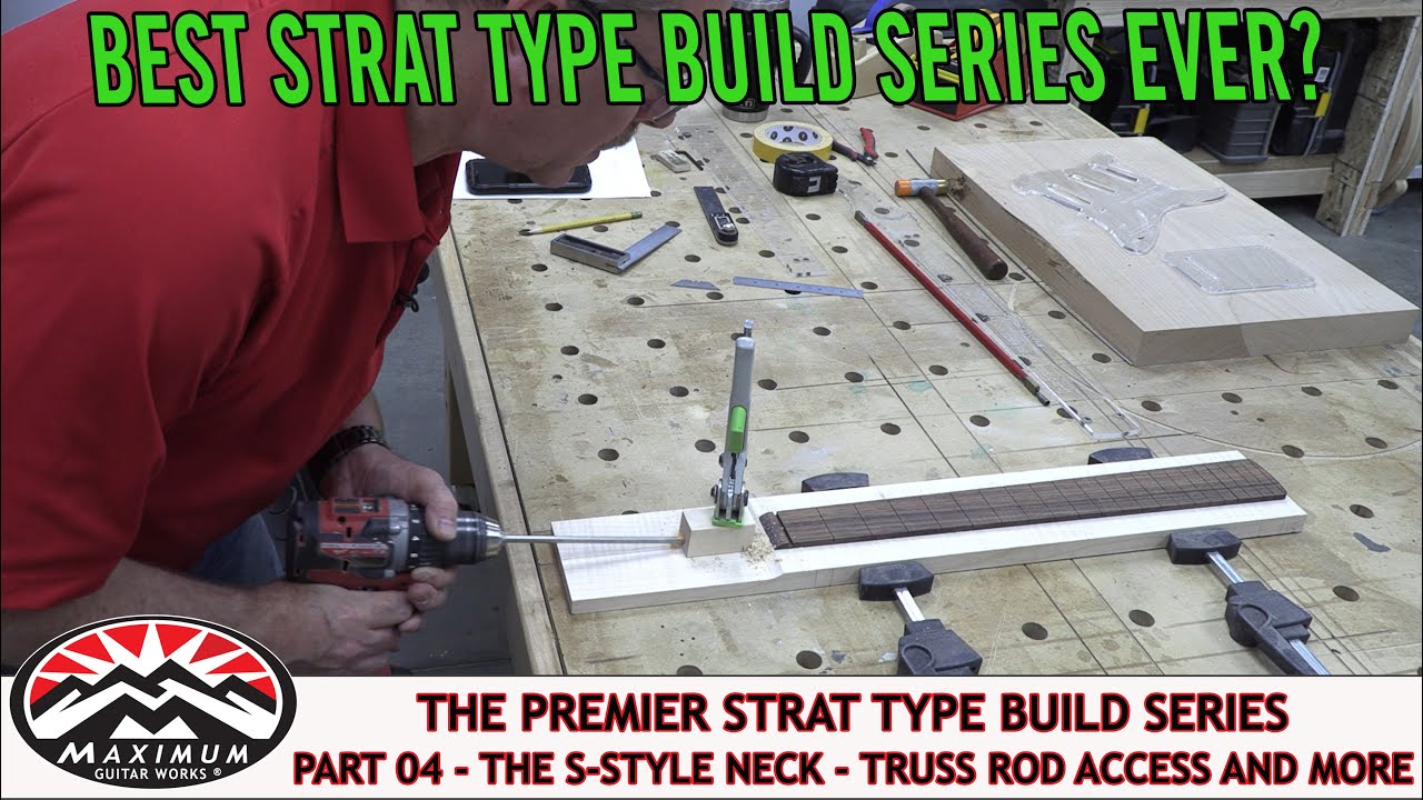 Premiere Strat Build 2021 - Part 04 - Truss Rod Access and Fretboard Glue Up
