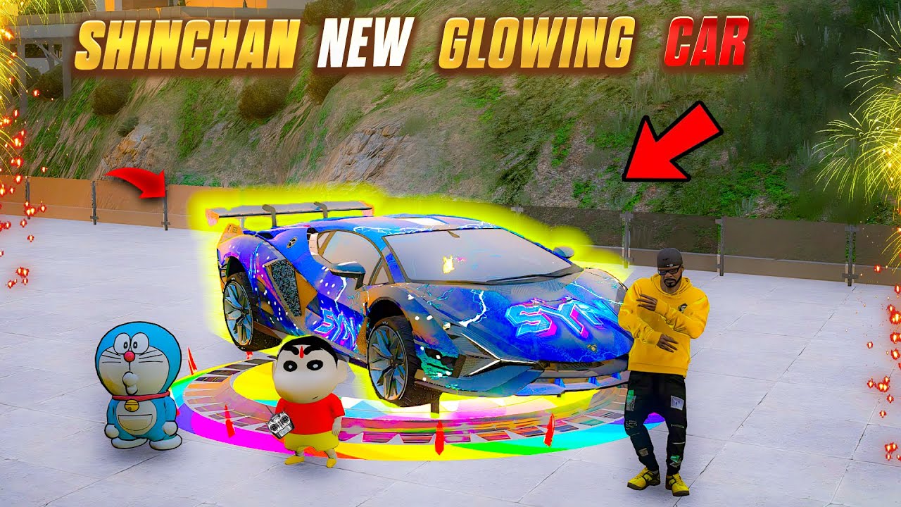 GTA V : 🤯Shinchan Buy New😍Glowing Car 🚗In GTA5. Telugu | Tri Star 18