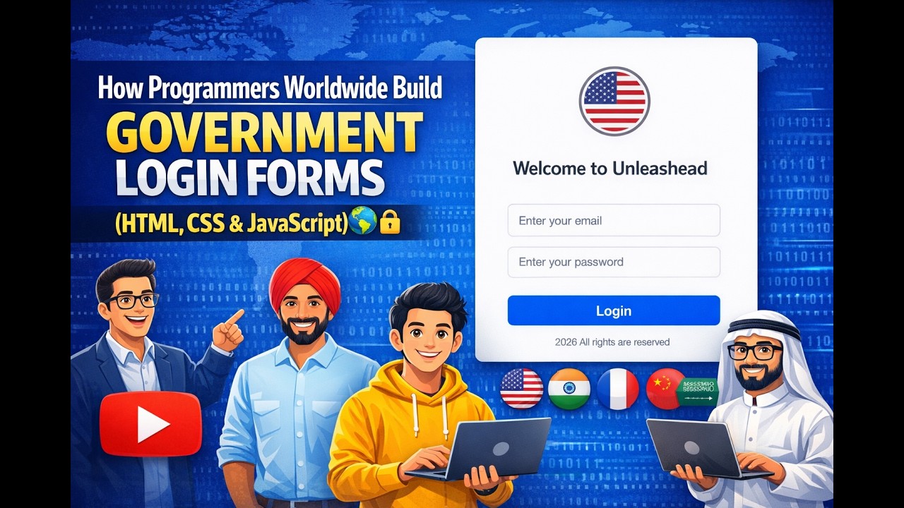How to Create a Beautiful Login Form Using HTML, CSS & JavaScript | Modern Login Page Design