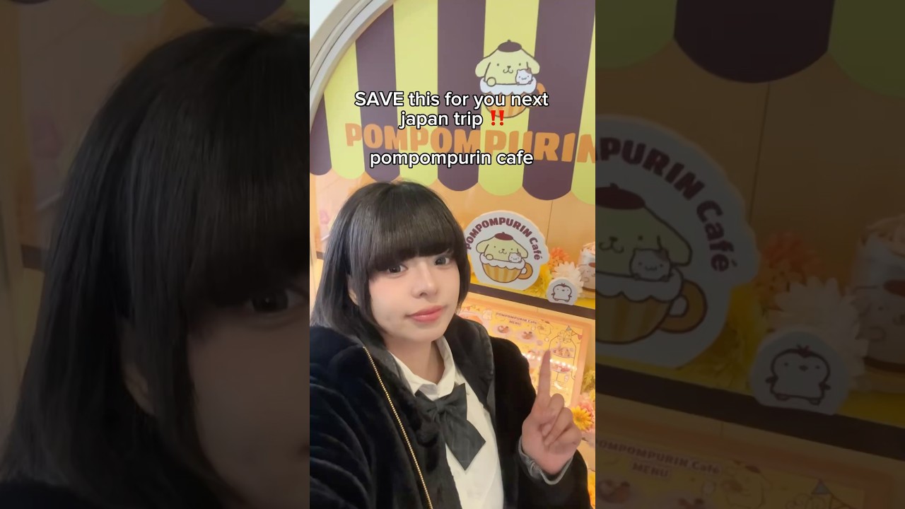 visiting the pompompurin cafe in japan 🇯🇵