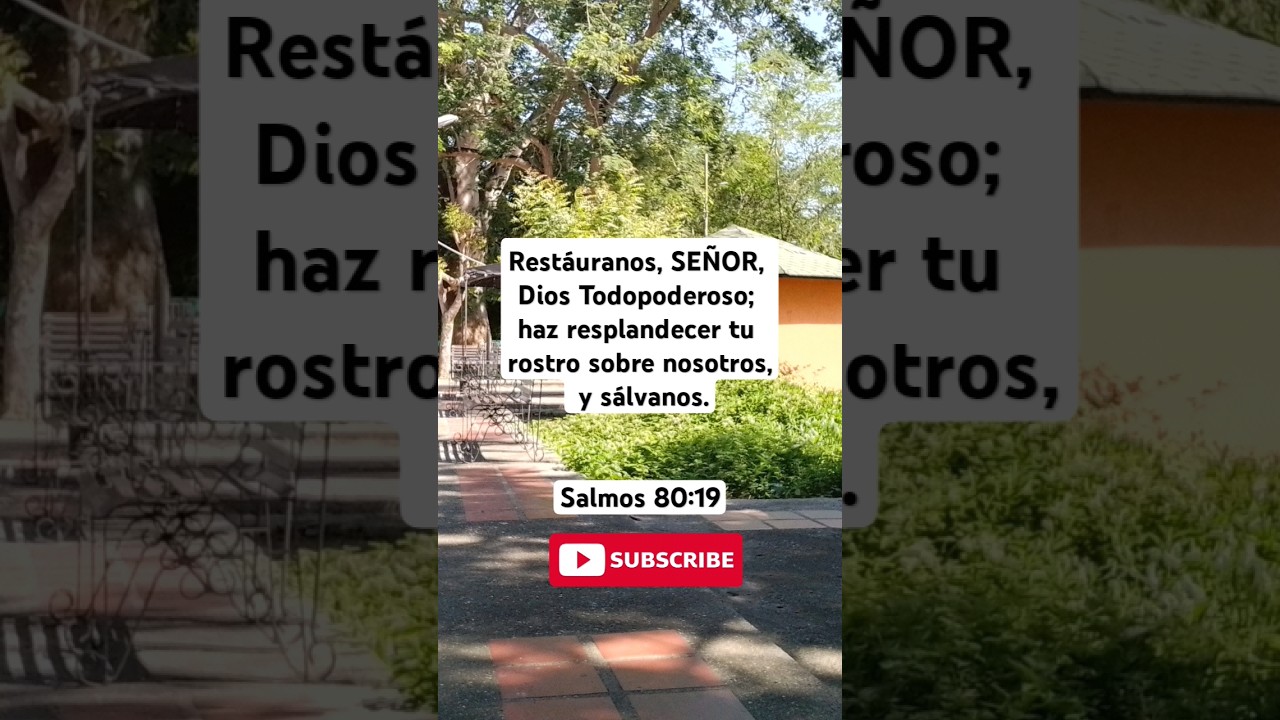 Salmos 80:19 | Rest&aacute;uranos, SE&Ntilde;OR, Dios Todopoderoso; haz resplandecer tu rostro sobre nosotros...