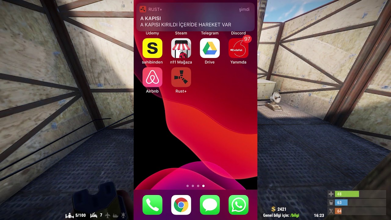 Rust+ Telefon Uygulaması Detaylı Anlatım Kullanımı Raid Telefona Bildirim