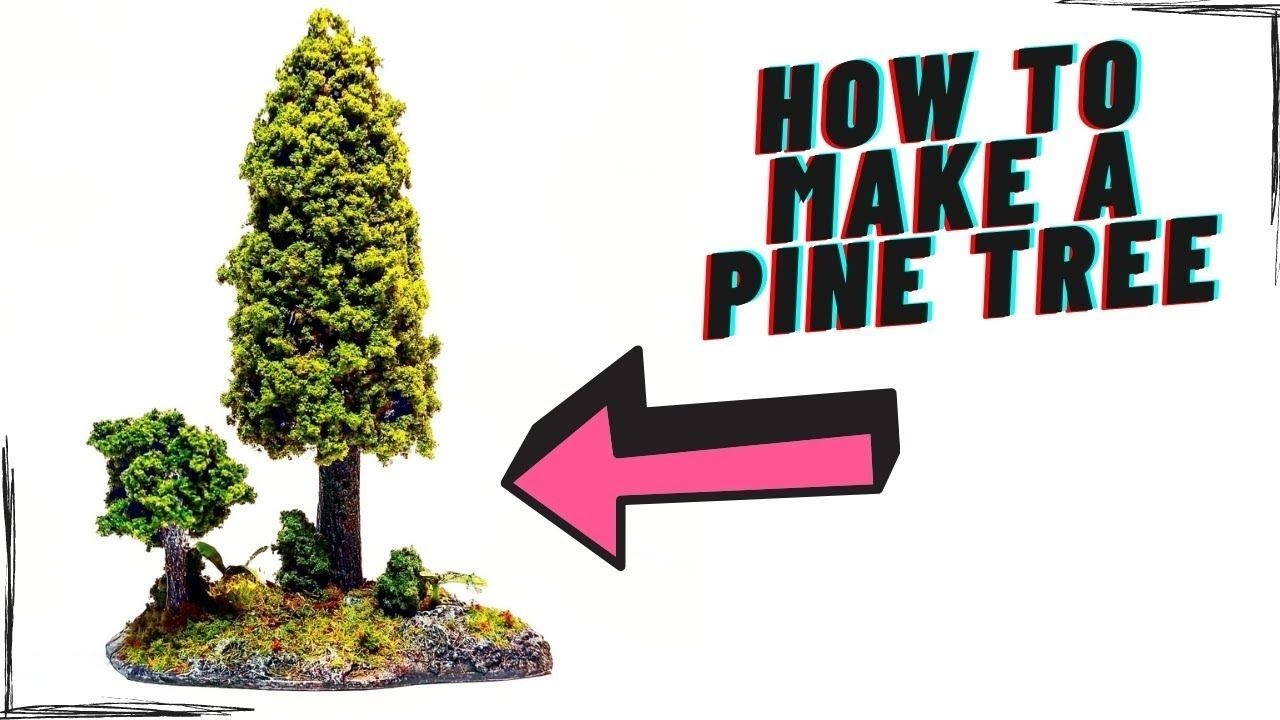 SUPER easy pine tree for wargaming, Warhammer, Dungeons and dragon etc.