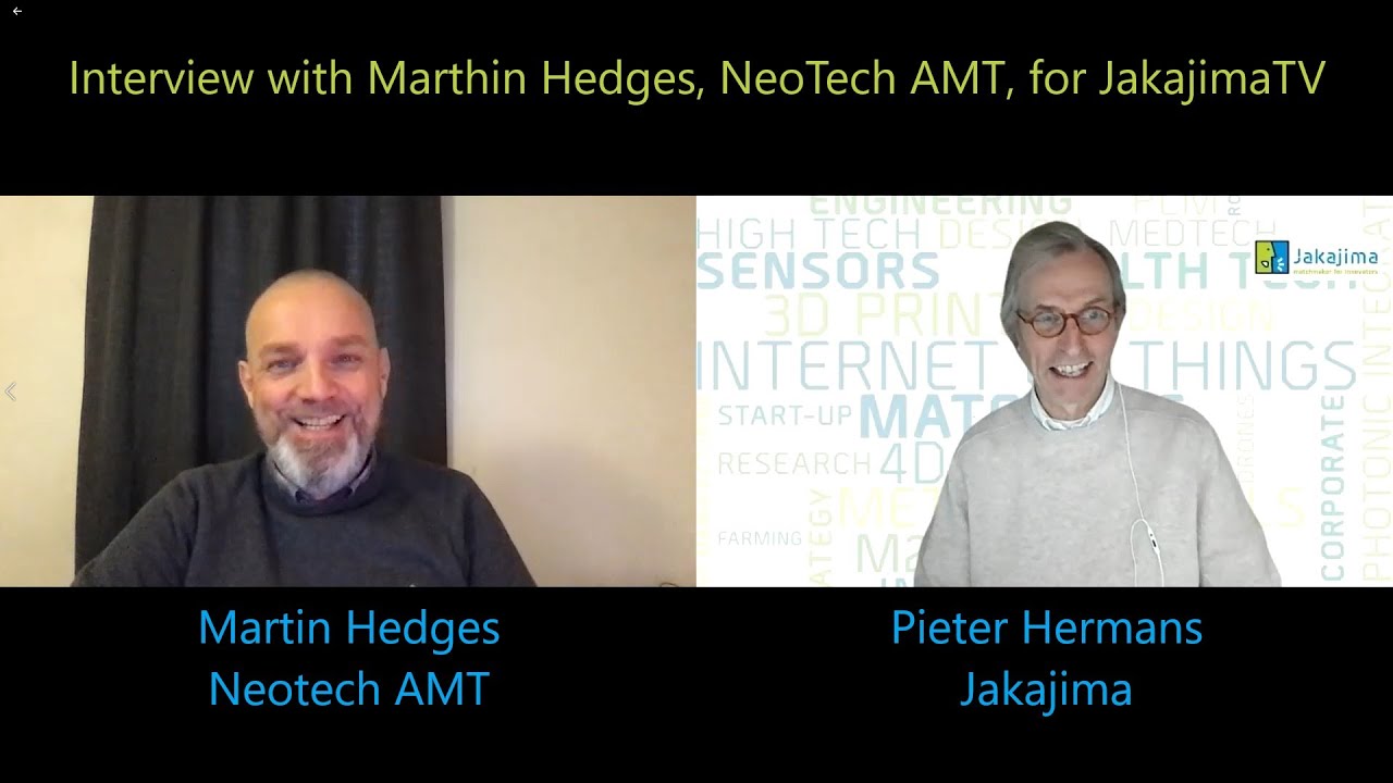 Martin Hedges, Neotech AMT on 3D Printing Electronics for JakajimaTV, hosted by Pieter Hermans