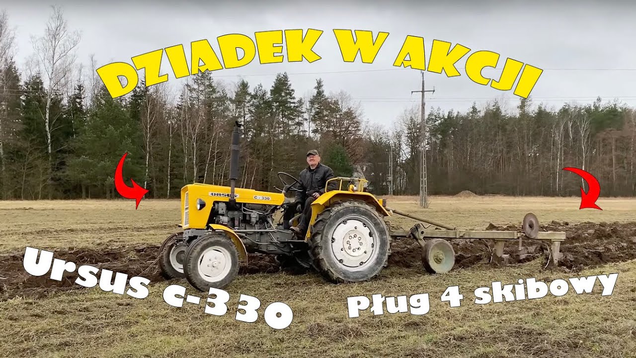 Czy da radę? | Test w polu | Ursus c330 | Pług 4 skibowy | Dziadek w akcji | Ursus c385