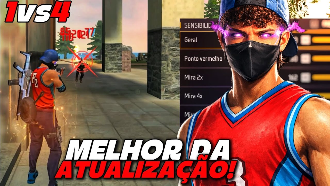 MELHOR SENSIBILIDADE COM E SEM DPI ATUALIZADA PARA DAR FULL VERMELHO! FREE FIRE - K7 FF