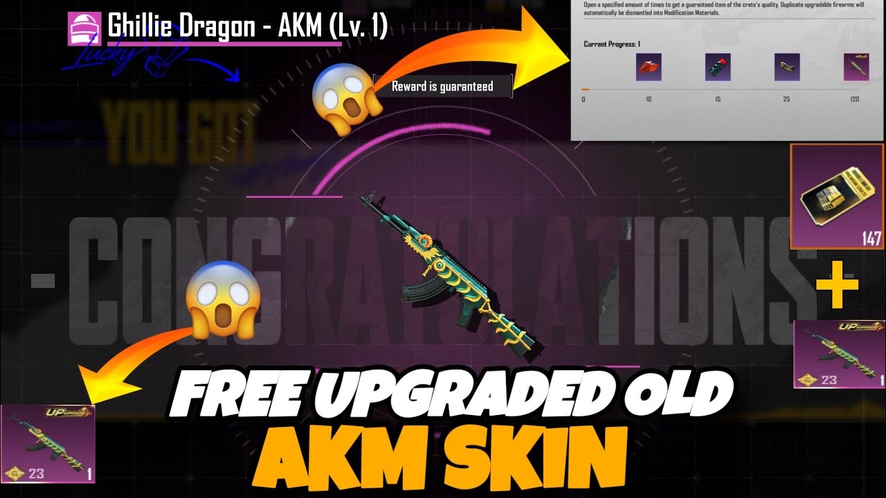 NEW PREMIUM CRATE OPENING!!!😱Best FREE UPGRADE OLD AKM GHILLIE DRAGON in PREMIUM CRATE!!PUBG MOBILE