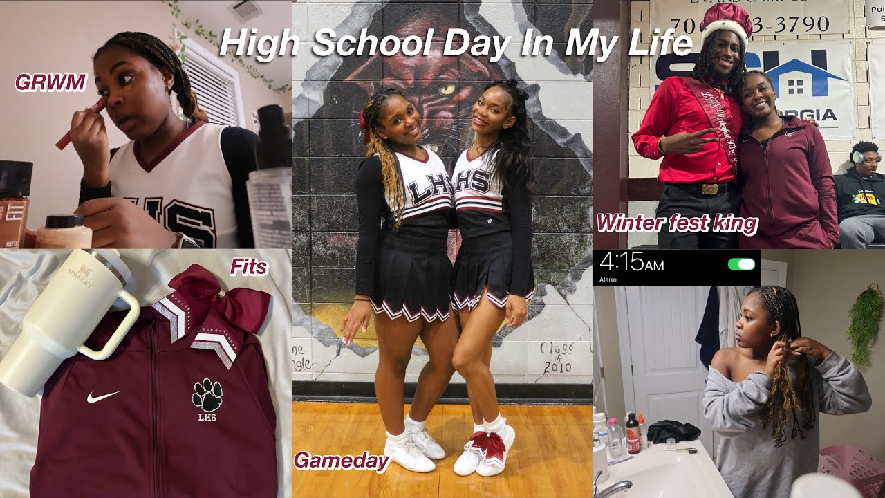 High school day in my life (pep rally, basketball game, winterfest, & 4:15am wake up)