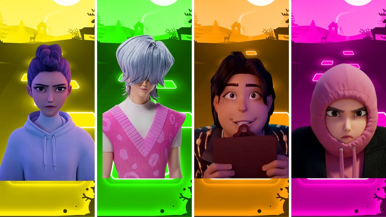 🎶 Rumi 🆚 Mystery 🆚 Bobby 🆚 Rumi | Kpop Demon hunters Tiles Hop EDM Rush