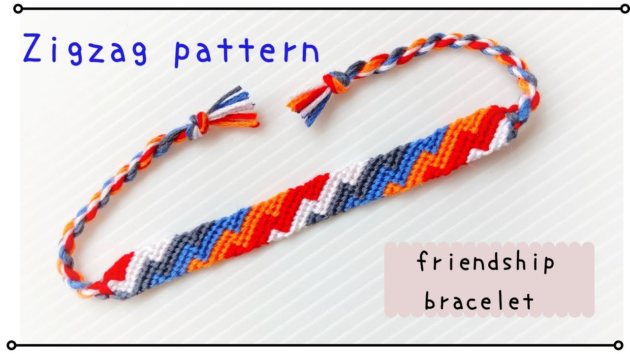 ジグザグパターンのミサンガ/Zigzag 〜friendship bracelets/ braceletbook【#25381】
