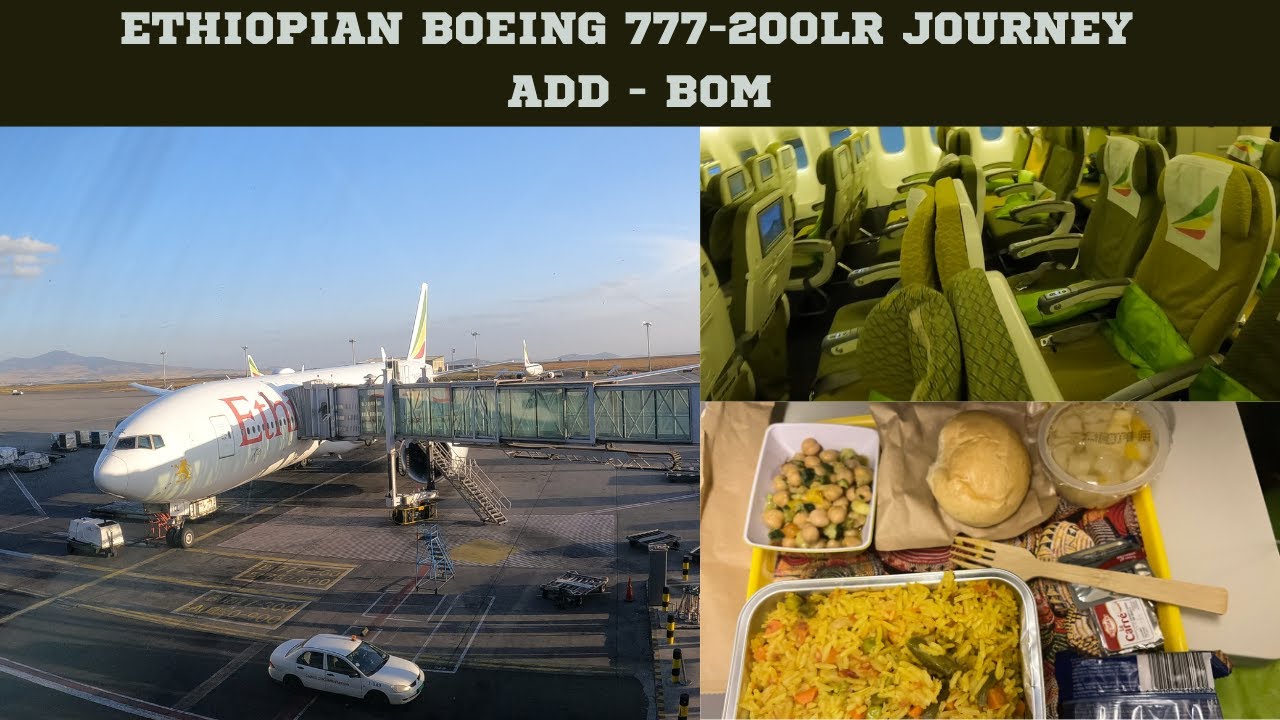 ETHIOPIAN AIRLINES Boeing 777-200LR Economy Class Journey | Addis Ababa - Mumbai | Flight Vlog #9