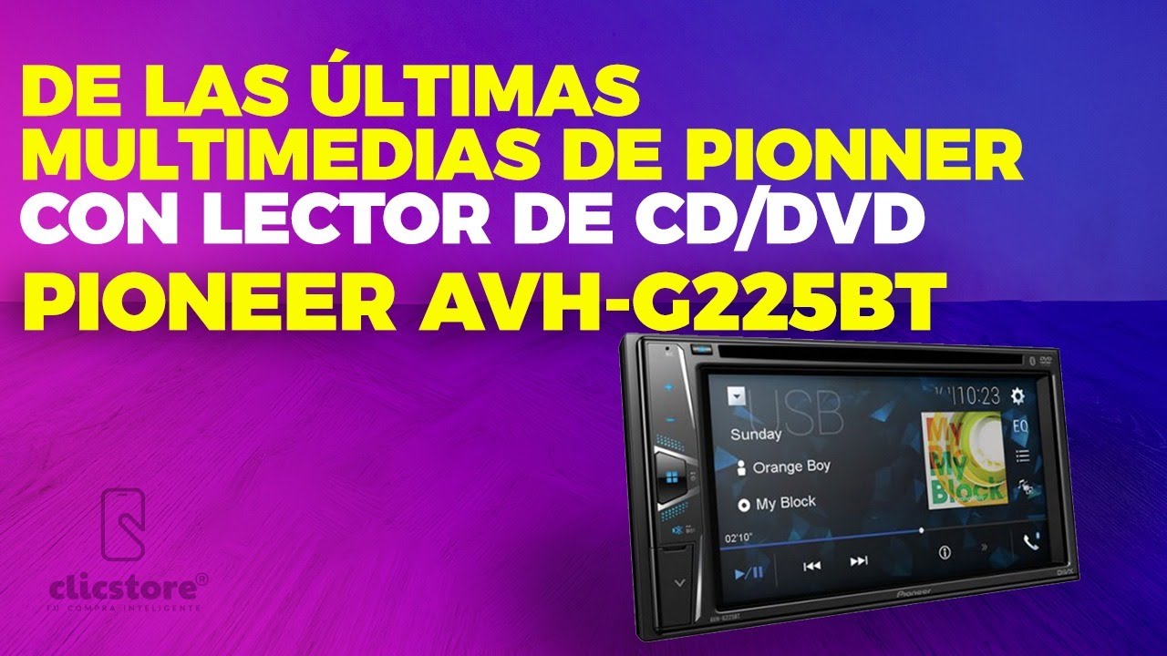 PIONEER AVH-G225BT - De las últimas multimedias de Pioneer con lector de CD/DVD
