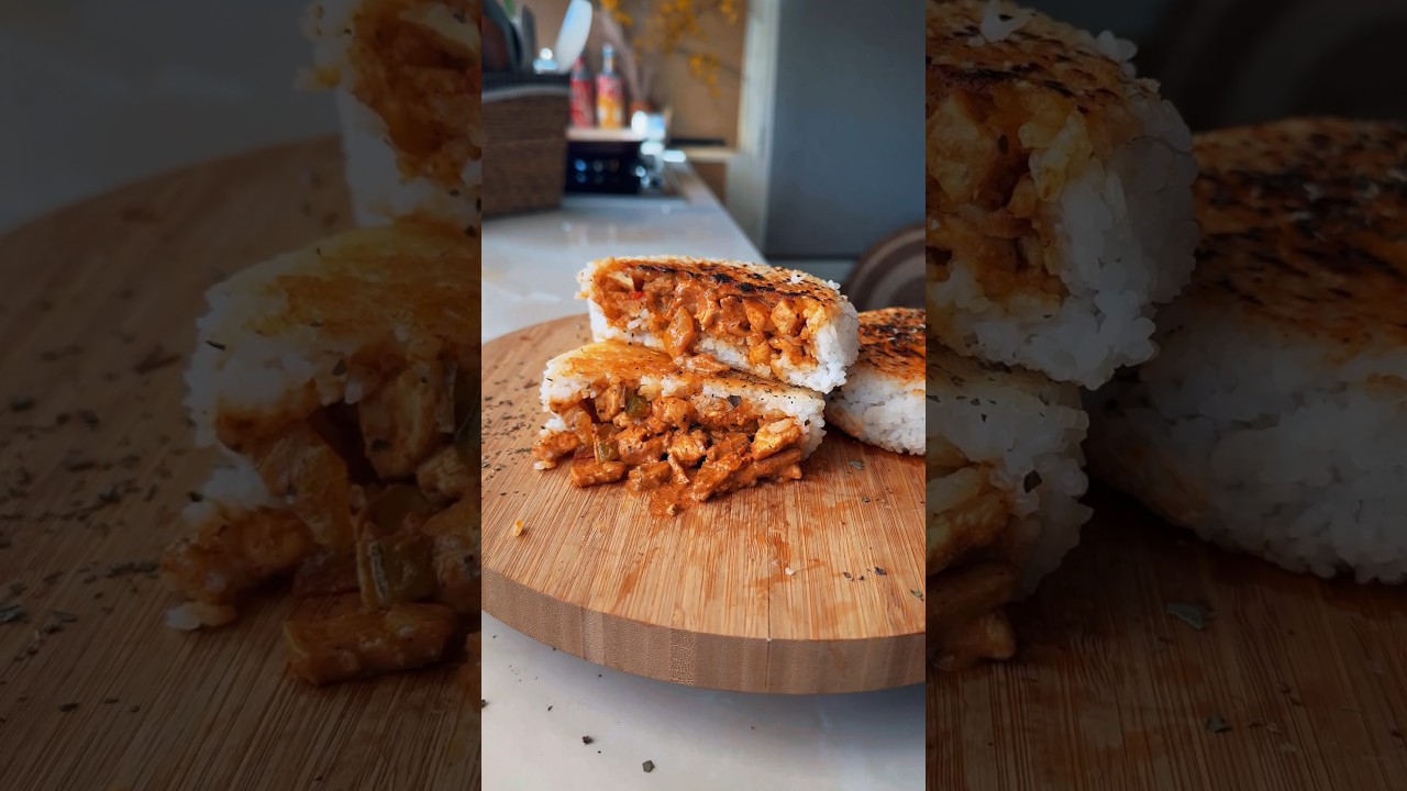 Chicken stuffed rice buns 🍙 #abirzkitchen #cooking