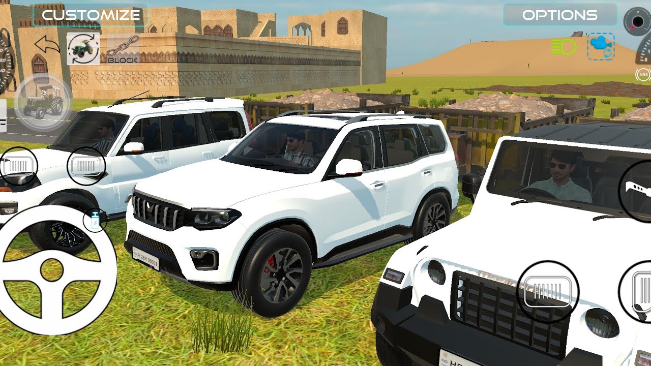 Indian vehicle simulator 3d car challange thar vs scorpio vs scorpio N 