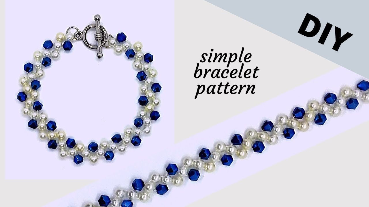 10 mins diy bracelet. simple beading pattern for beginners