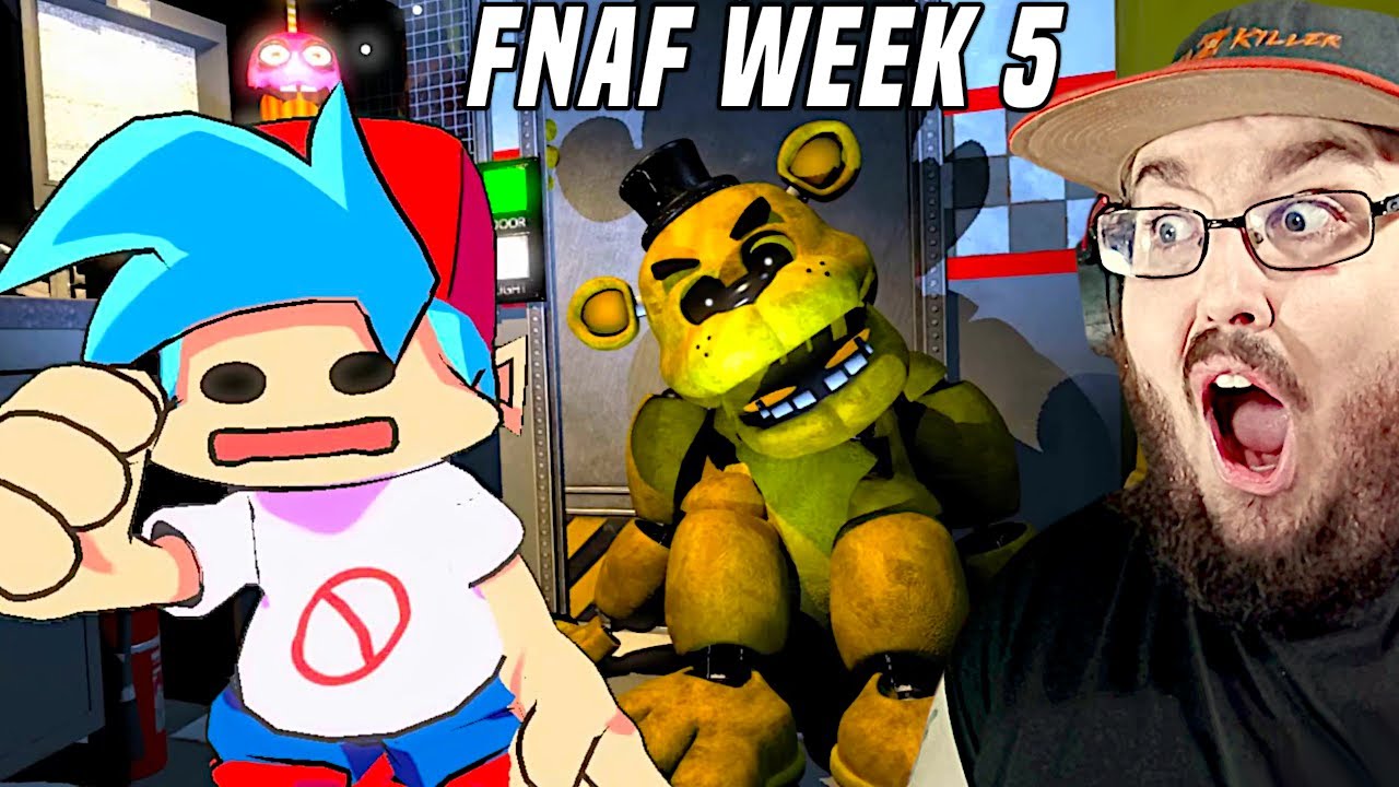 Friday Night Funkin' VS Five Nights at Freddy's FULL WEEK 1-5 (FNF Mod/FNaF 1) #FNAF REACTION!!!