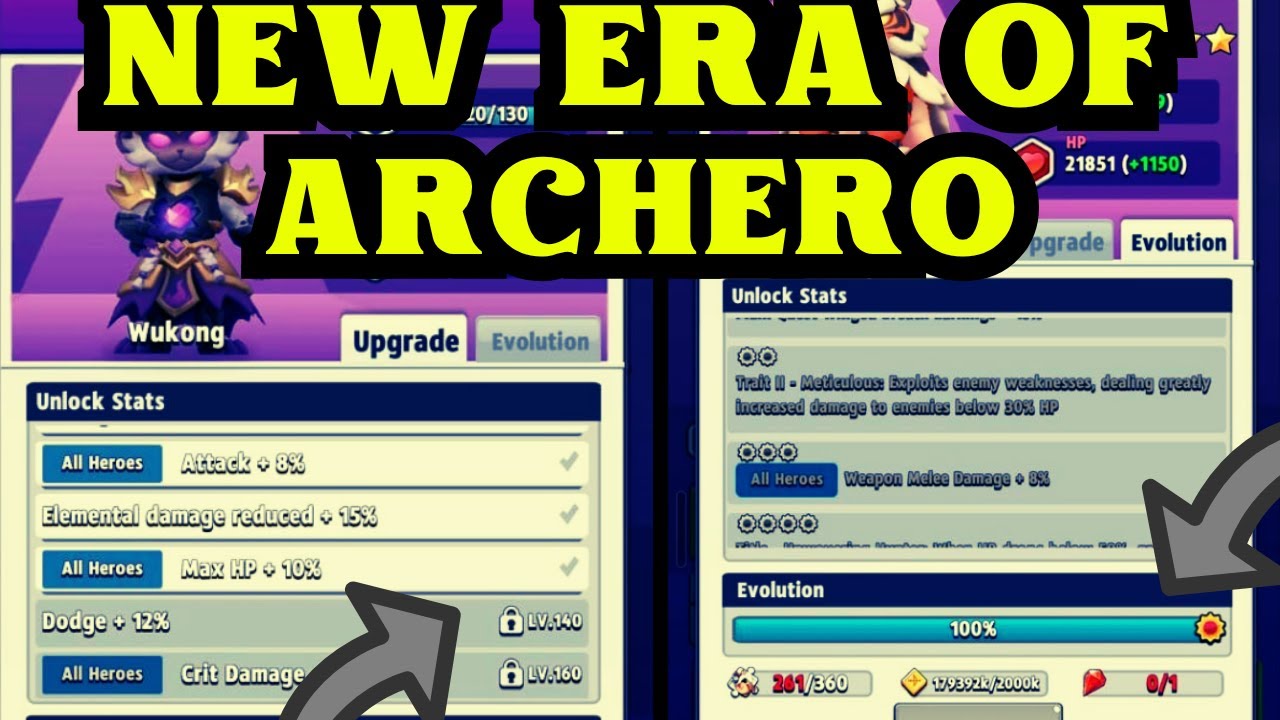 ARCHERO: NEW ERA OF ARCHERO! NEW UPDATE! MAX LVL 160! NEW STAR OF HEROES!