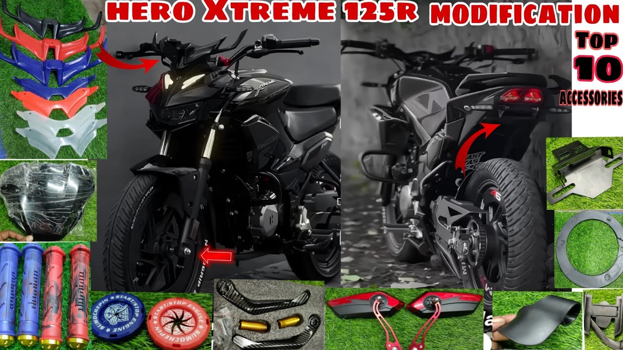 Hero Xtreme 125r modification| Top 10 accessories most modified| available accessories