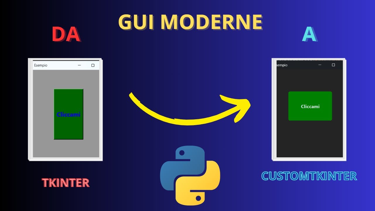 Creare una GUI moderna con Custom Tkinter in Python