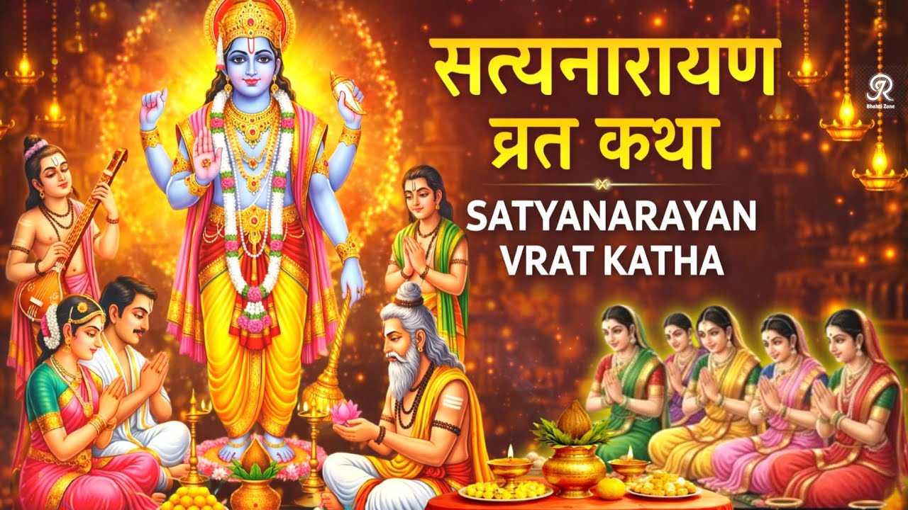 दरिद्रता दूर करने वाली सत्यनारायण भगवान की कथा 🙏 Satynarayan Vrat Katha/सत्यनारायण कथा/ Purnima Vrat