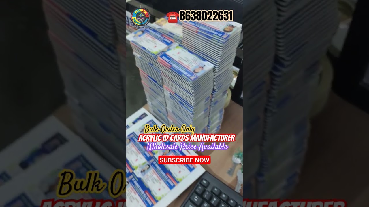 acrylic ID cards manufacturer & wholesaler #shorts #youtubeshorts #trending #viral