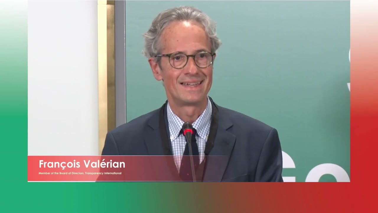 Fran&ccedil;ois Val&eacute;rian, Transparency International - keynote speech