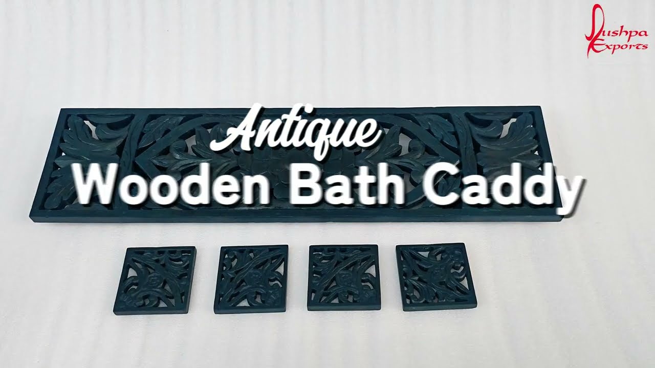 Antique Wooden Bathcaddy — Luxury Bath Setup! 🛁✨