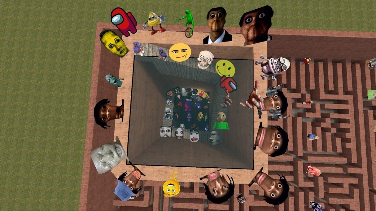 Hi Handofgod Oklahoma And Us Nextbot Gun Gmod In Big Maze  #Gmod #gaming #nextbots