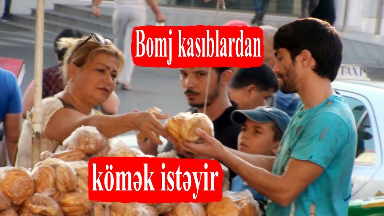 Bomj kasib insanlardan komek isteyir. Sosial deney