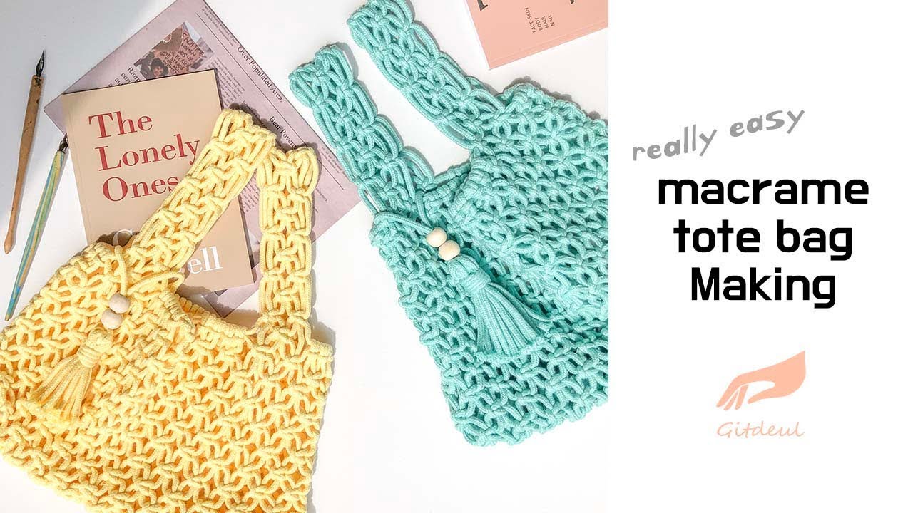 [gitdeul macrame] 손잡이가 귀여운 마크라메 토트백/ macrame tote bag making